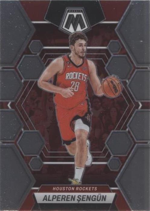 Carte Alperen Sengun Holo Gold /5 2022-23 Panini Noir Houston Rockets