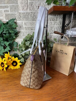 Coach CH504 Light Khaki Canvas Signature Chalk Leather Gallery