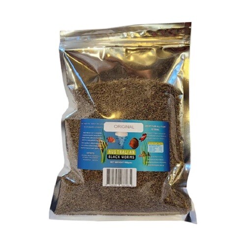 Dried Australia Black Worms Loose and Cubed Blackworms Fish Food 4 Sizes - Picture 6 of 12