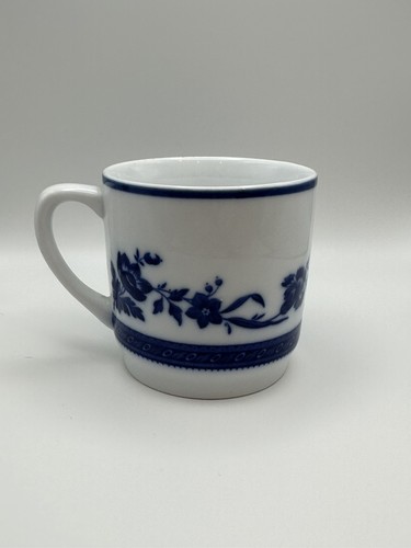 Williams Sonoma Blue White Floral Flower Coffee Tea Cup Mug Top Lid 3 Cups 1 Lid - Picture 5 of 6