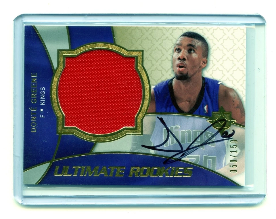 2008-09 ULTIMATE #131 DONTE GREENE AUTOGRAPH ROOKIE CARD JERSEY #50/150 - KINGS - Photo 1/1