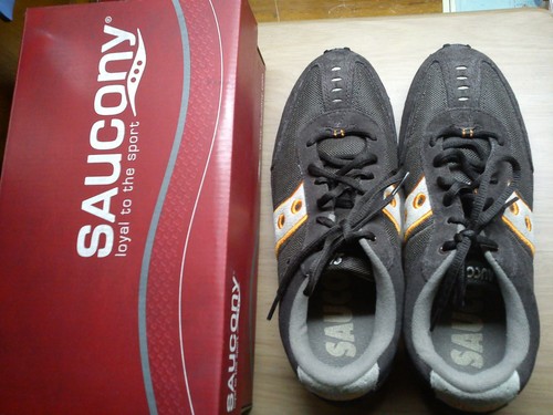 SAUCONY CAMBRIDGE RUBBER SHOES-ORANGE/BROWN, MEN'S SIZE 8/WOMEN'S SIZE 9 - Picture 1 of 5