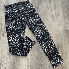 Ethika Leggings High Waisted Snake Boa Black White Womens Medium