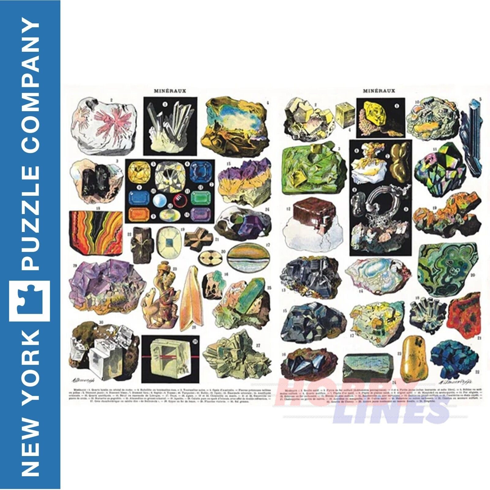 MINERALS Geology Adolphe Philippe Millot 1000pc Jigsaw random Puzzle NPZPD1977