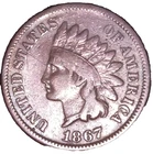 1867 INDIAN HEAD PENNY 1C  , HARD DATE