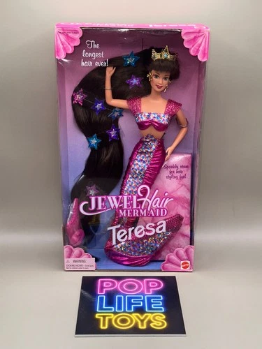 Vintage 1995 Mattel Barbie “Jewel Hair Mermaid Teresa” #14588 *NRFB*