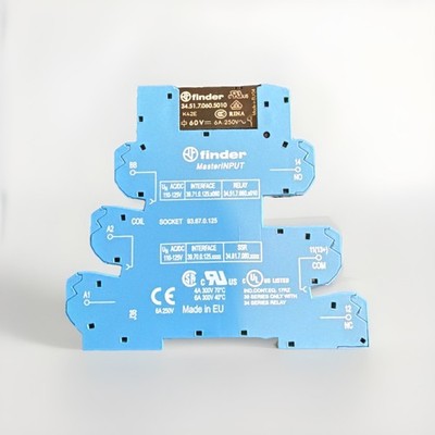 Finder 39.71.0.125.5060 EMR-MasterINPUT, SPDT 6A, 24V AC/DC coil, AgNi/Au contac