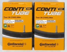 Lot 2 Continental Bicycle Conti Inner Tubes Tour 28 Slim 700C 40mm Schrader NEW