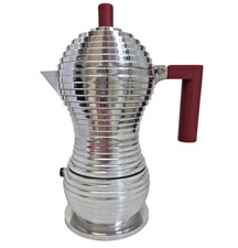 Alessi Pulcina Metal Espresso Coffee Maker MDL02/3R Red Handle Boxed VGC