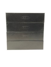Lot of 4 BCW Coin Collector Storage Box 2x2x9 Black Coin Snaps Flips OLD STOCK