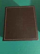 Brown Leather Photo Album- New- Holds 200 Photos