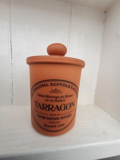 Henry Watson Pottery Original Suffolk Canister 'Tarragon'