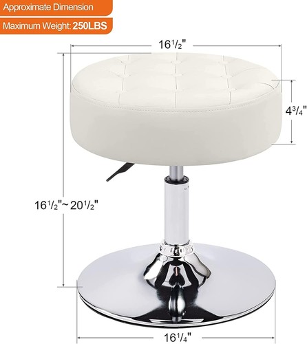 Furniliving Mid-Century Tufted 16.5"D x 16.5"W x 20.5"H, Ivorywhite - Picture 2 of 9