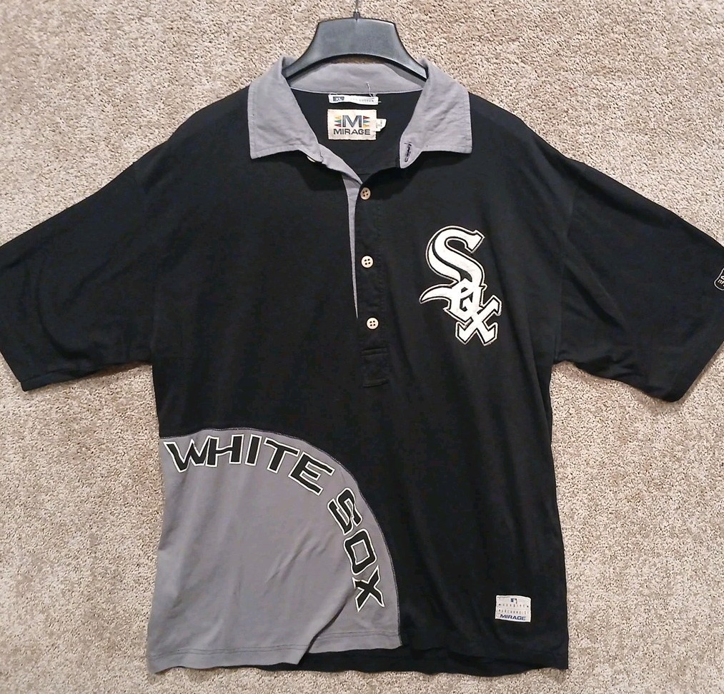 Vintage Mirage Chicago White Sox Quarter Button Up Cotton Shirt