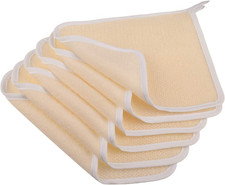 Exfoliating Wash Cloths Dual Sided Body Scrub Towels 6 Pack