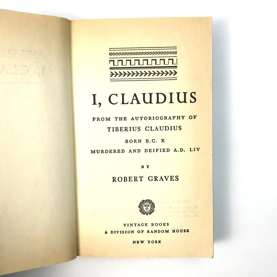 I Claudius Robert Graves Autobiographical Novel Literature Ancient History 1961 - Image 3 of 4
