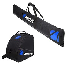 Ski and Boot Bag Combo Ski Bag for Air Travel, Two Piece Snow A-Blue Padded