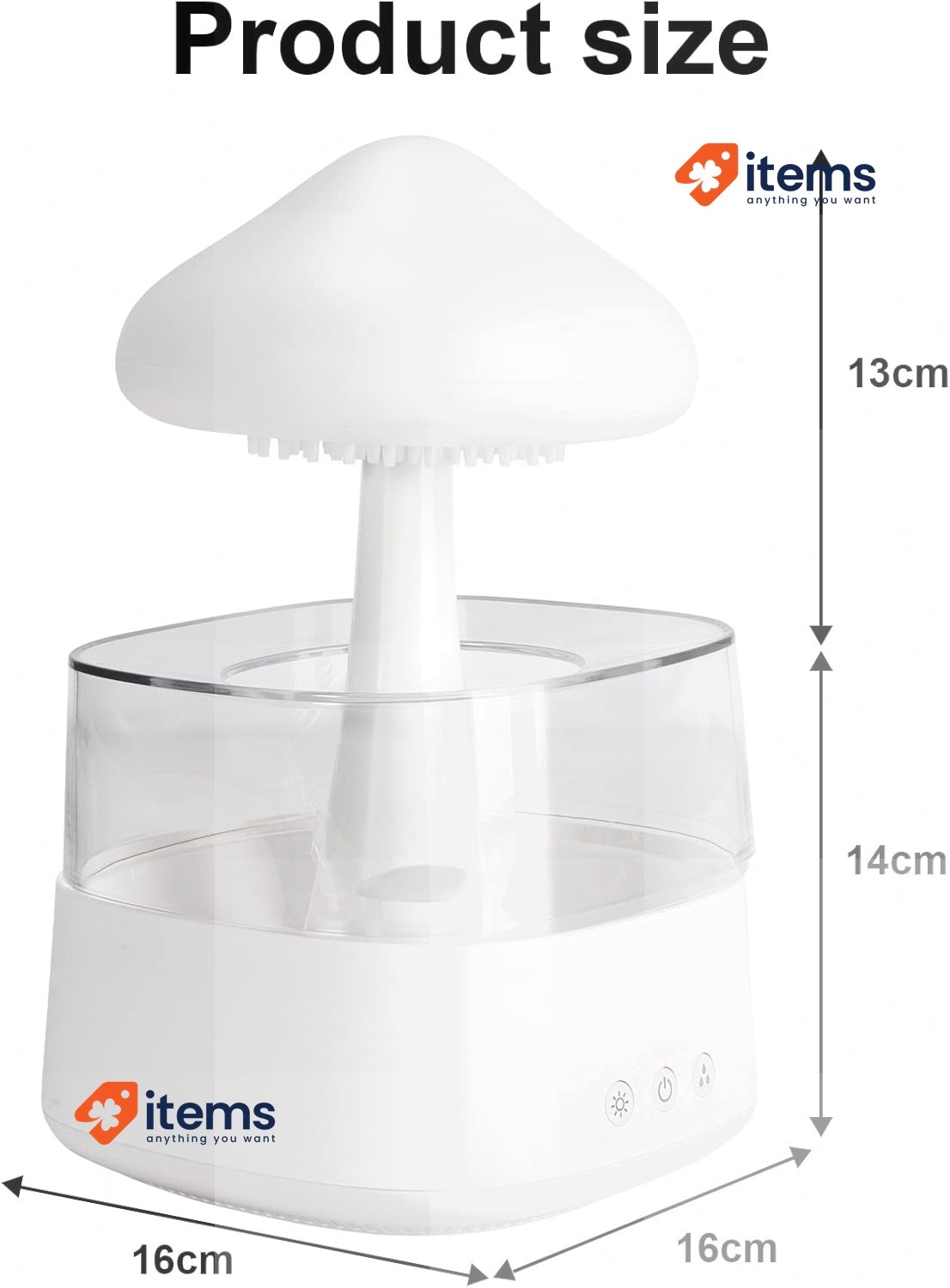 OKYUK Humidifier, 450 ml humidifier for Children's Room 08 White