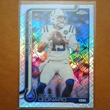 Topps Chrome 2025 Riley Leonard Indianapolis Colts RC #318 Topps Logo Refractor