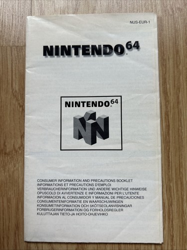 Original Nintendo N64 Instruction Manuals Consumer Information Leaflets Book Lot - Picture 4 of 21