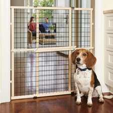 MYPET North States Wire Mesh Dog Gate: 29.5-48" Wide. Pressure Mount