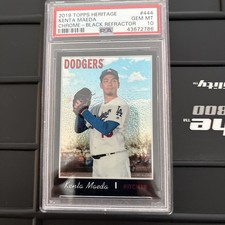 2019 Topps Heritage - Short Print Kenta Maeda #THC-444 Black Refractor /70