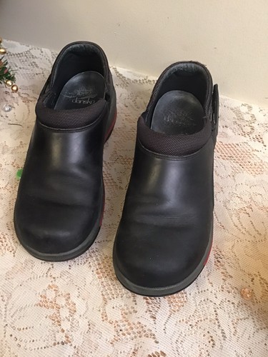 Dansko Slipper Halbschuh Damen Größe 39 oder 8,5 Leder schwarz Komfortschuh "