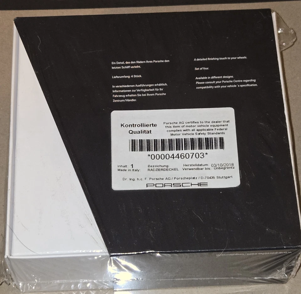 Original Porsche Center Caps OEM Silver Gold 911 Panamera Cayenne Cayman Boxster - Image 2 of 2