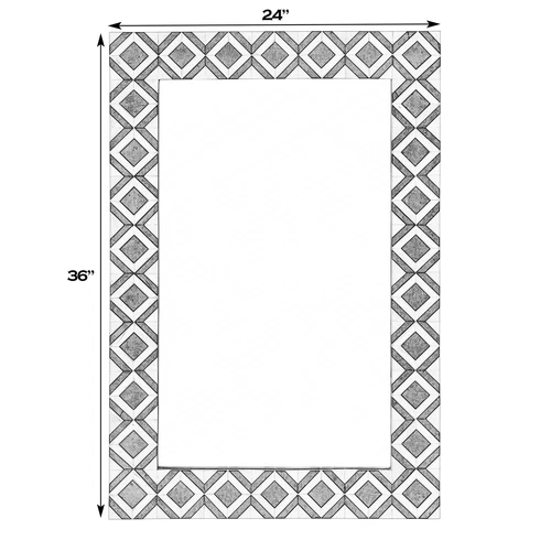 Butler Specialty Company Verona 24 in. W x 36" H Wood & Bone Wall Mirror - Black - Picture 5 of 5