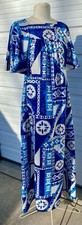 BJ  s Fashions Of Hawaii Vintage 60  s Maxi Hawaiian Dress Size 8