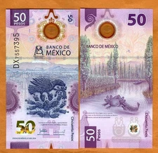 Mexico, 50 Pesos, 2024 (2025) POLYMER, P-138 UNC Central Bank Centennial