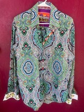 robert graham paisley print button down shirt