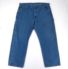 Dickies Jeans Mens 40x30 Blue Relaxed Fit Carpenter Work Denim Utility Pants