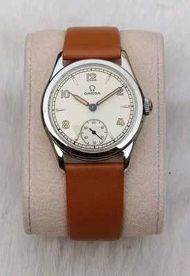 Vintage Omega Military Fsb SuiSss Sub Second H.Winding Cal 26.5T3 S.Steel Watch