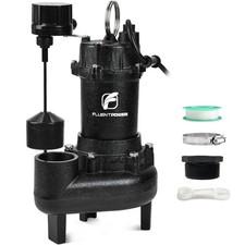 FLUENTPOWER 3/4HP 5000GPH Cast Iron Sewage Effluent Pump with Float Switch