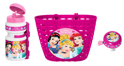 Disney Princess Kinder Fahrrad Lenker Tasche Korb Trinkflasche Klingel Glocke 