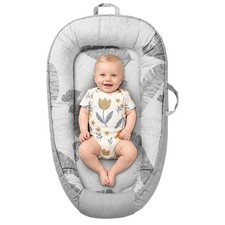 Babynestchen Baumwolle 90x50cm Tragbar Handmade f&uuml;r Neugeborene Grau