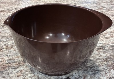 Rosti Mepal Denmark 3L Brown Melamine Mixing Bowl Pour Spout /Handle MCM Vintage