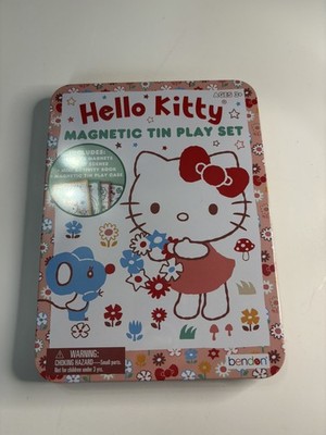 Hello Kitty Magnetic Tin Playset 46 Magnets 2 Play Scenes  ~ NEW sealed