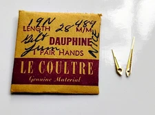 Jaeger LeCoultre 489 Watch Hands watch part #19N Gilt Dauphine fits 800 915.....
