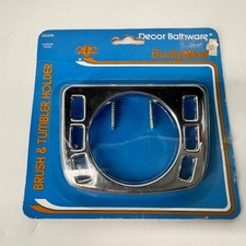 Vintage NOS Chrome MCM Toothbrush Tumbler Holder NEW NIP