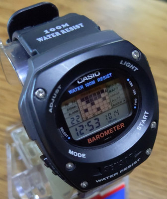 NOS Vintage Casio Digital Watch BM-600 Barometer Altimeter 90's retro 1284 READ