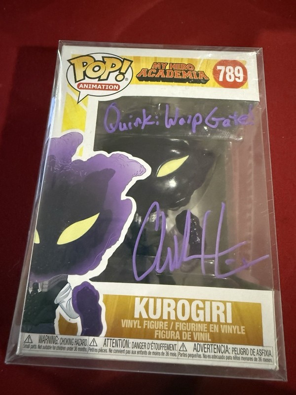 Funko Pop! Animation: My Hero Academia Kurogiri #789 Vinyl Figure autographed