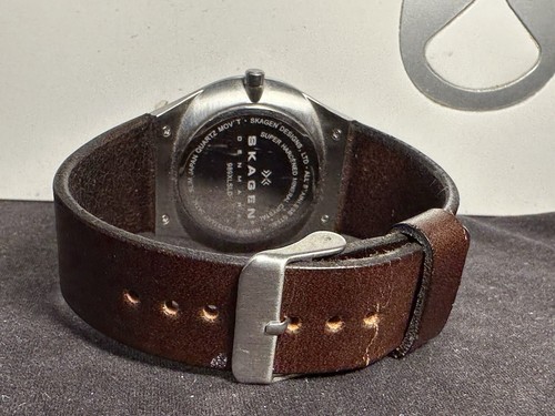 Reloj para hombre Skagen 989XLSSLD esfera marrón correa de cuero marrón - Imagen 2 de 5