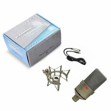 Professional Studio Condenser Microphone PC Computer Laptop Mic Singing Karaoke