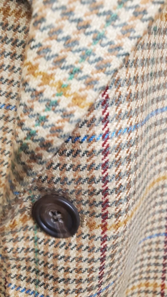 全新 Lambourne 羊毛粗花呢动作背面运动外套 Heritage Academia Office 全新带标签 — 第 4/4 张图片