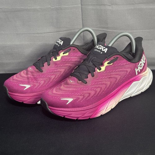 Hoka One One Arahi 6 1123195 FFIR rosa Damen-Laufschuhe Turnschuhe Größe 9B - Bild 2 von 6