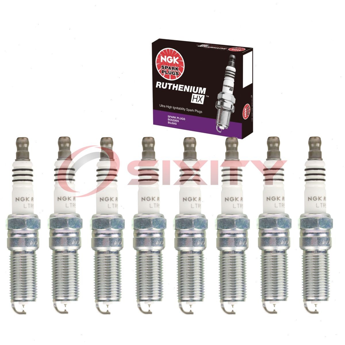8 pc NGK Ruthenium HX Spark Plugs for 2015-2020 GMC Yukon 5.3L 6.2L V8 ev
