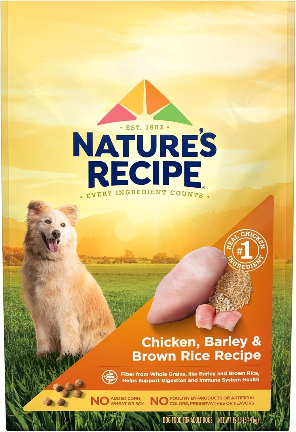 Nutrition Lamb Barley & Brown Rice Recipe Dry Dog Food 24lb Bag w/Added Vitamins