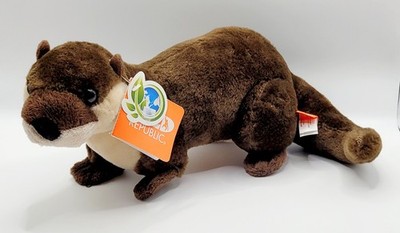 Wild Republic Otter  Sea River Stuffed Plush Zoo Animal Lifelike Soft EUC